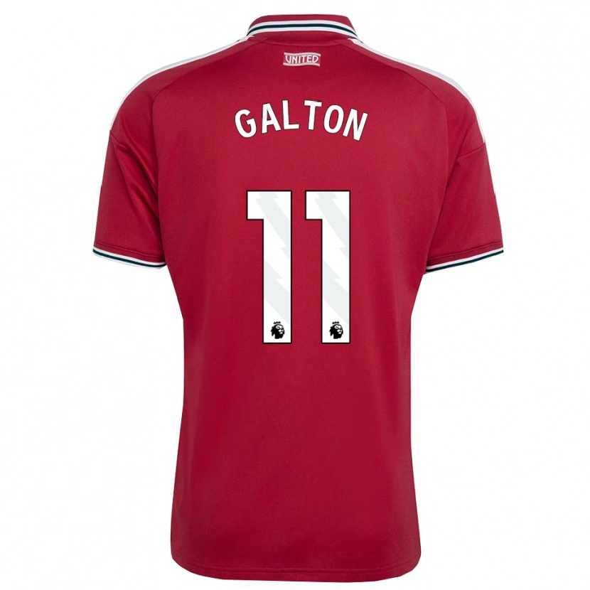 Danxen Niño Camiseta Leah Galton #11 Rojo Amarillo Blanco 1ª Equipación 2026/27 La Camisa