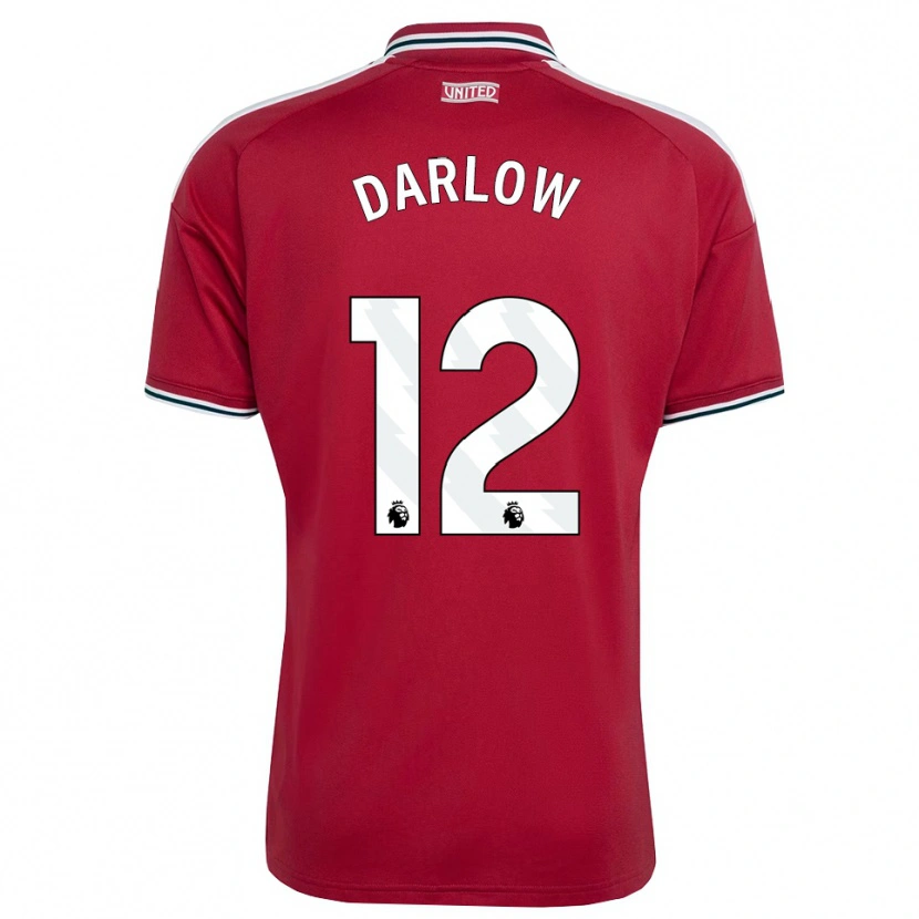 Danxen Niño Camiseta Karl Darlow #12 Rojo Amarillo Blanco 1ª Equipación 2026/27 La Camisa