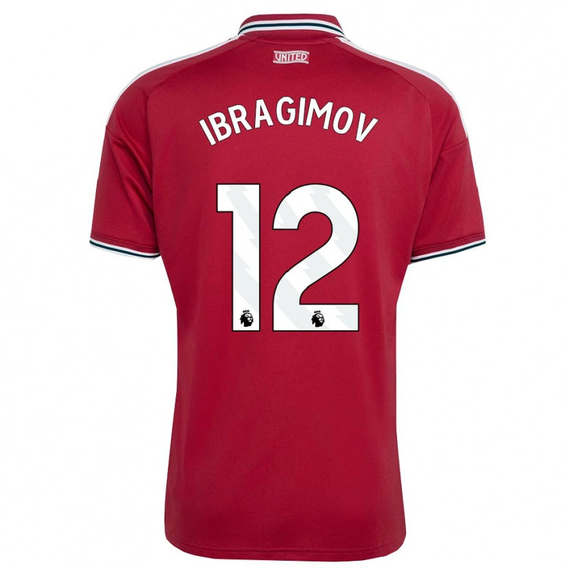 Danxen Niño Camiseta Gazi Ibragimov #12 Rojo Amarillo Blanco 1ª Equipación 2026/27 La Camisa