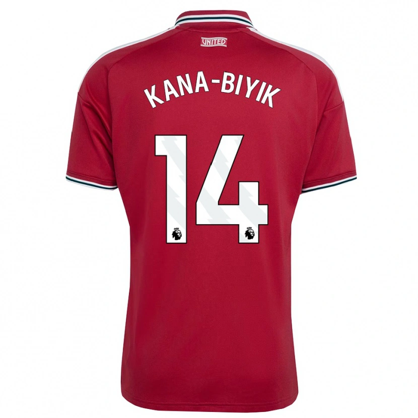 Danxen Niño Camiseta Enzo Kana-Biyik #14 Rojo Amarillo Blanco 1ª Equipación 2026/27 La Camisa