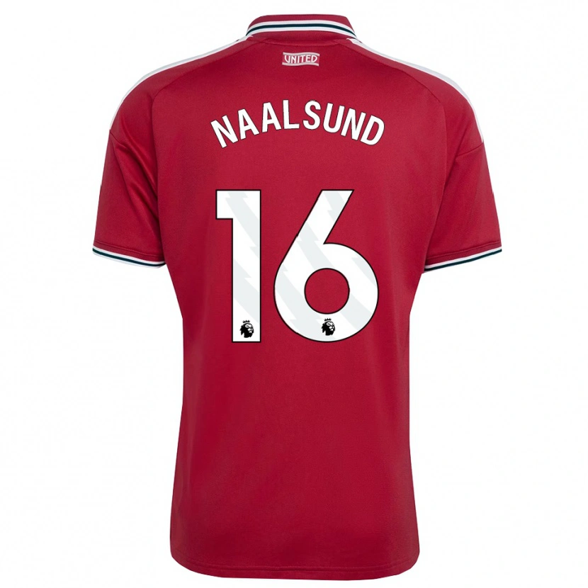 Danxen Niño Camiseta Lisa Naalsund #16 Rojo Amarillo Blanco 1ª Equipación 2026/27 La Camisa