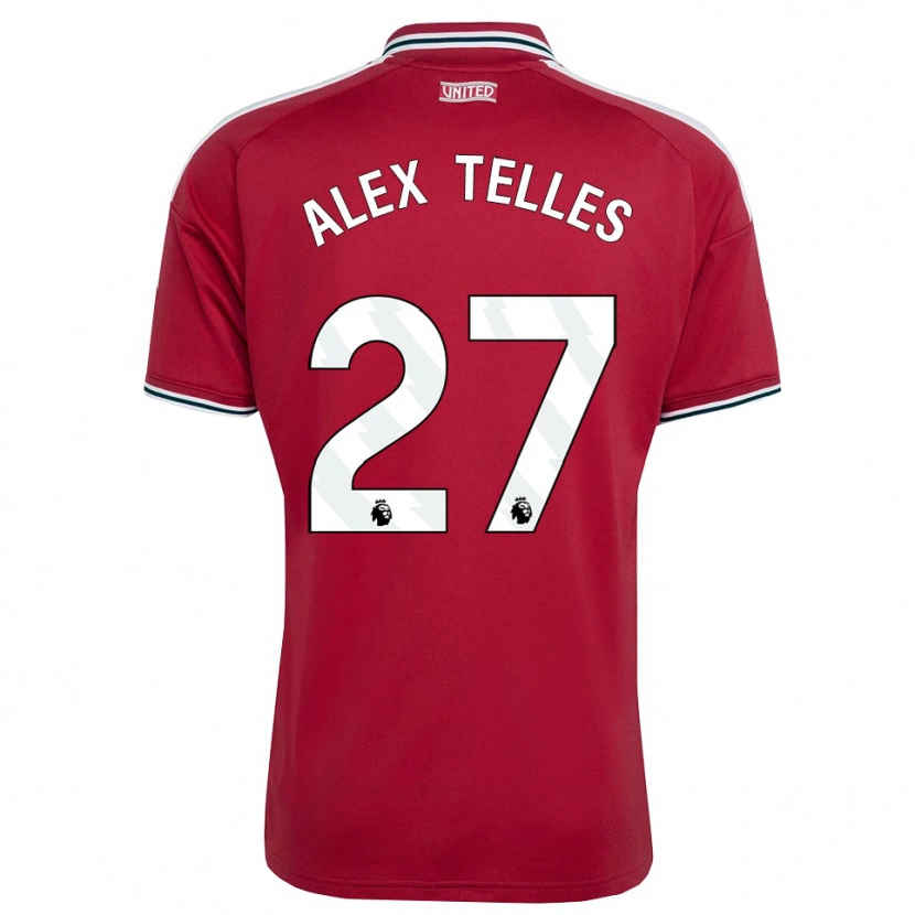 Danxen Niño Camiseta Alex Nicolao Telles #27 Rojo Amarillo Blanco 1ª Equipación 2026/27 La Camisa