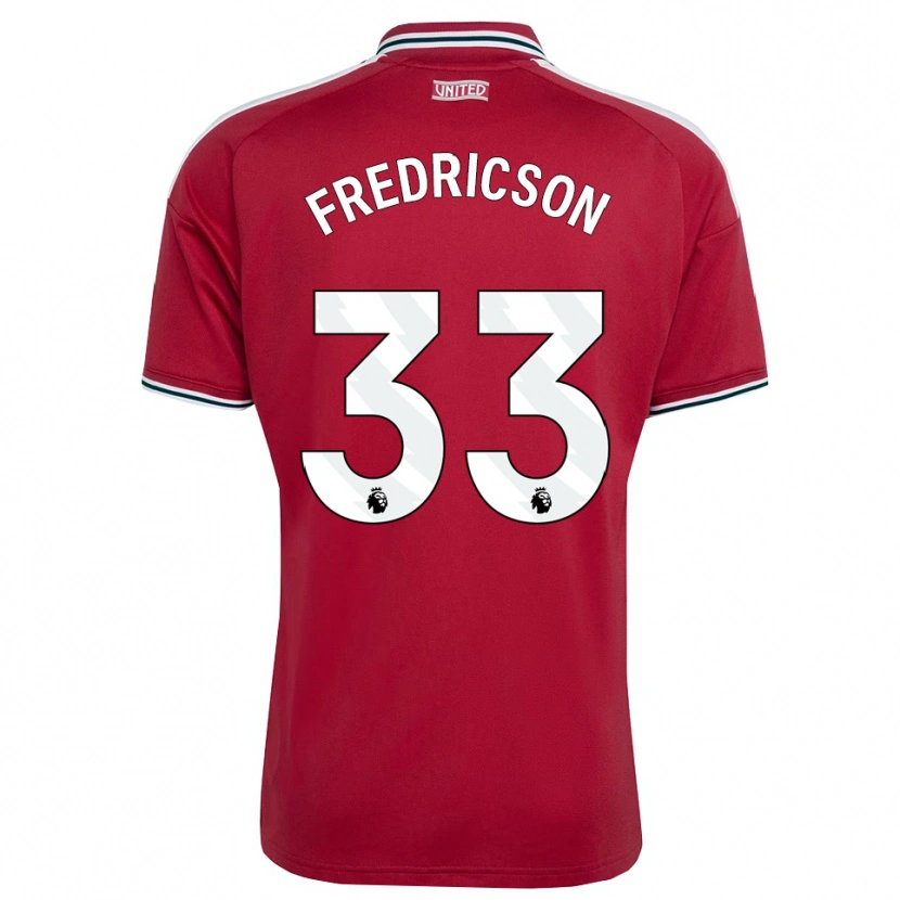 Danxen Niño Camiseta Tyler Fredricson #33 Rojo Amarillo Blanco 1ª Equipación 2026/27 La Camisa