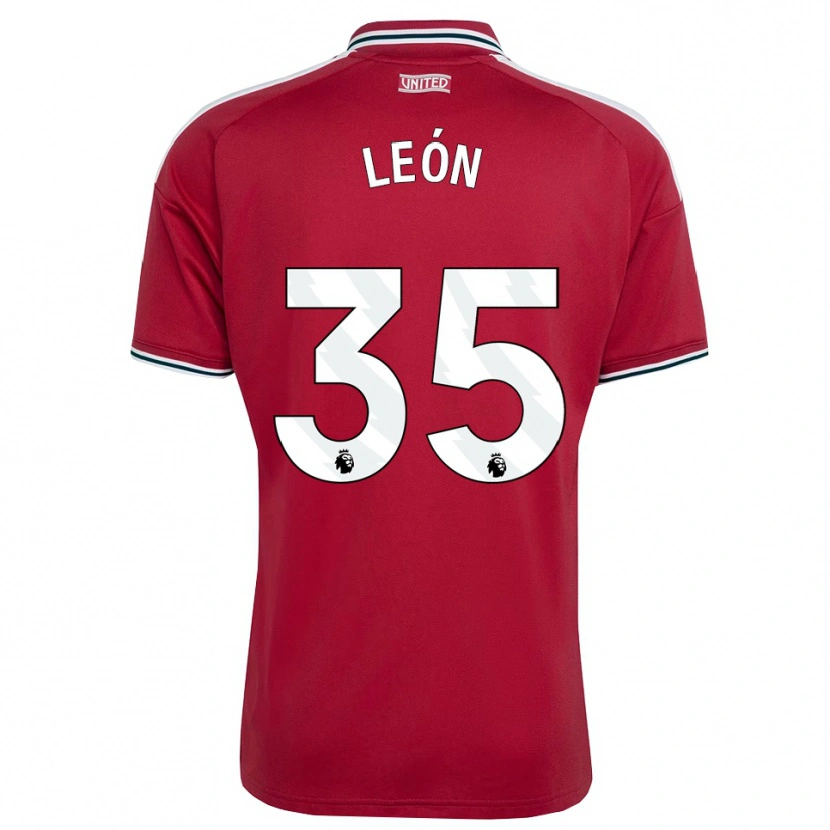 Danxen Niño Camiseta Diego León #35 Rojo Amarillo Blanco 1ª Equipación 2026/27 La Camisa
