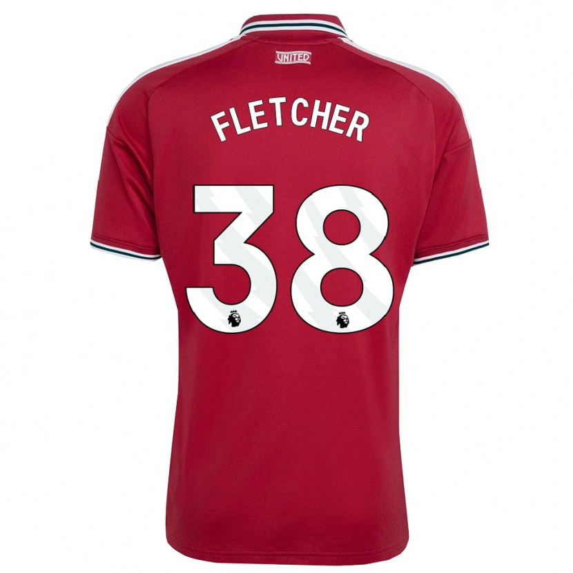 Danxen Niño Camiseta Jack Fletcher #38 Rojo Amarillo Blanco 1ª Equipación 2026/27 La Camisa