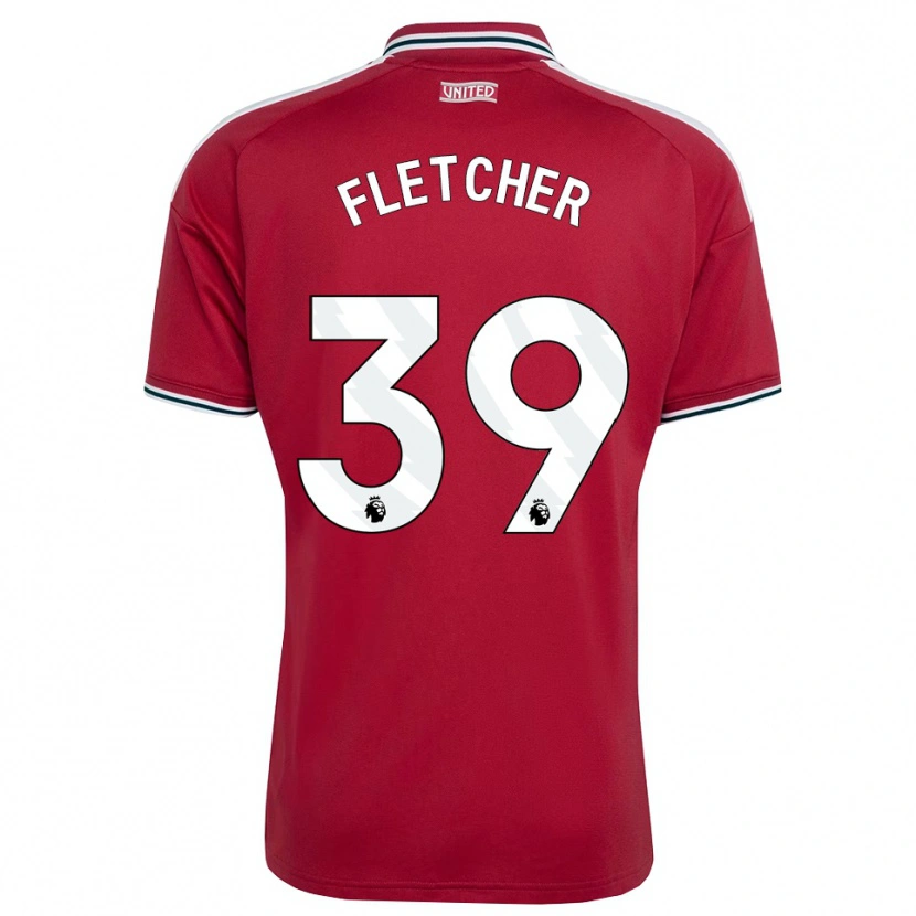 Danxen Niño Camiseta Tyler Fletcher #39 Rojo Amarillo Blanco 1ª Equipación 2026/27 La Camisa