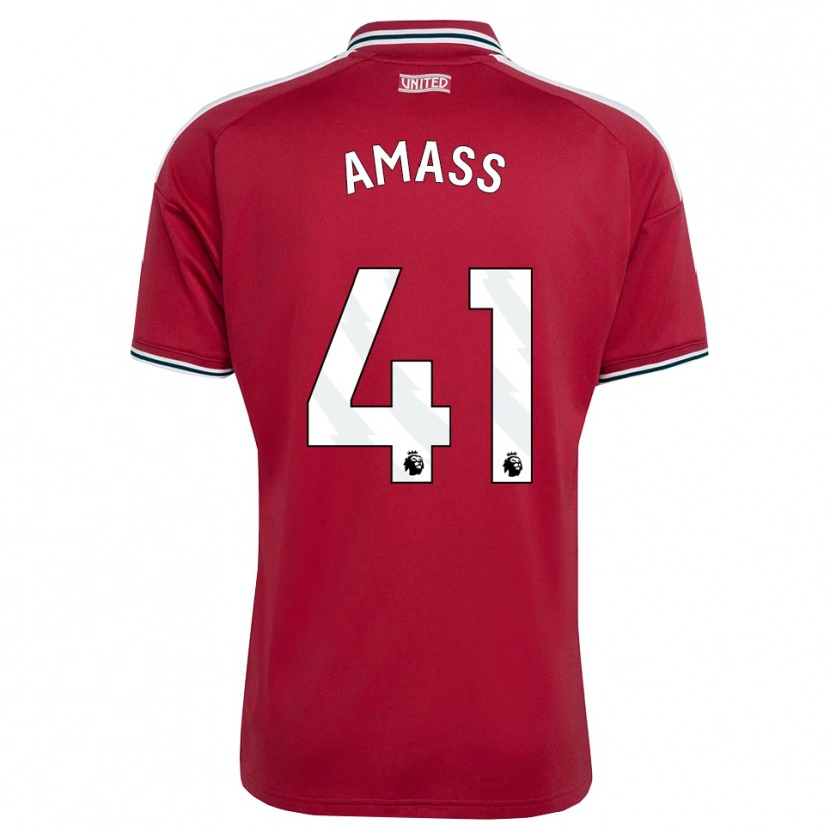 Danxen Niño Camiseta Harry Amass #41 Rojo Amarillo Blanco 1ª Equipación 2026/27 La Camisa