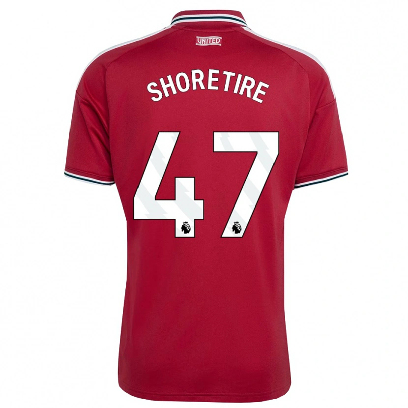 Danxen Niño Camiseta Shola Shoretire #47 Rojo Amarillo Blanco 1ª Equipación 2026/27 La Camisa