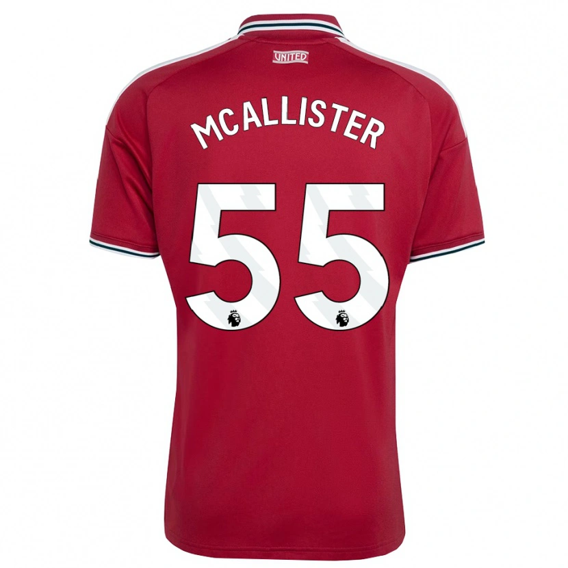 Danxen Niño Camiseta Finley Mcallister #55 Rojo Amarillo Blanco 1ª Equipación 2026/27 La Camisa