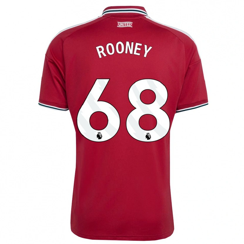 Danxen Niño Camiseta Kai Rooney #68 Rojo Amarillo Blanco 1ª Equipación 2026/27 La Camisa