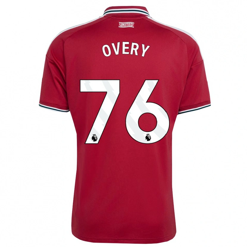 Danxen Niño Camiseta James Overy #76 Rojo Amarillo Blanco 1ª Equipación 2026/27 La Camisa