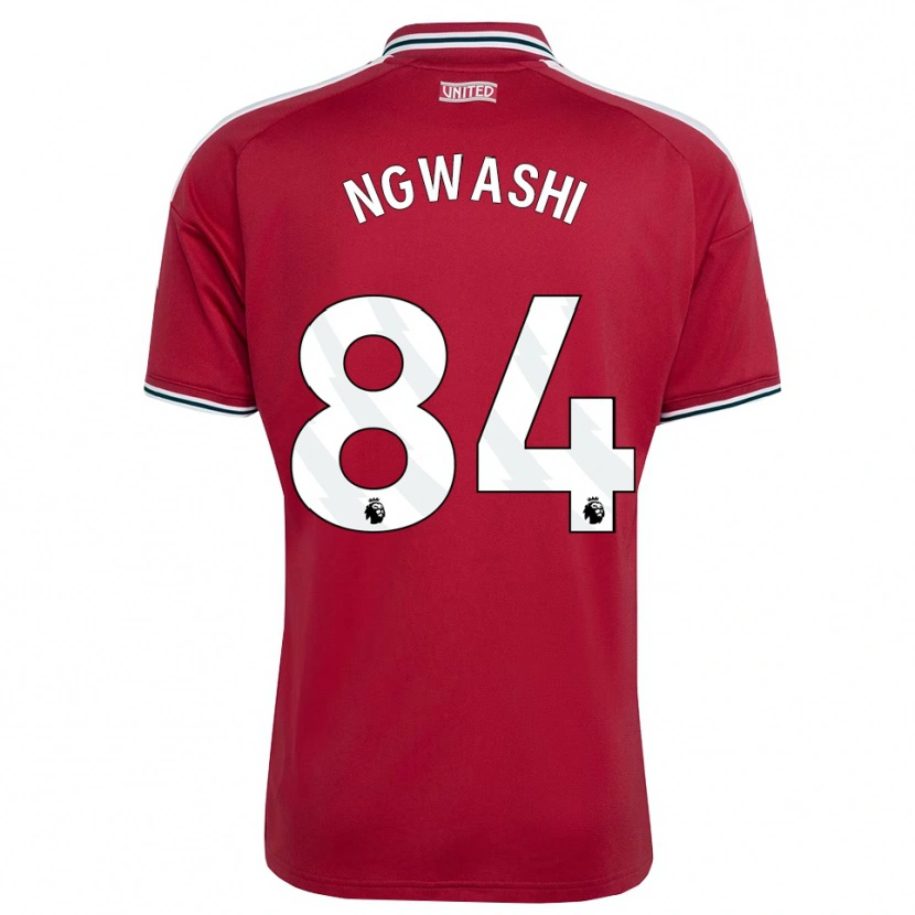 Danxen Niño Camiseta Jayden Ngwashi #84 Rojo Amarillo Blanco 1ª Equipación 2026/27 La Camisa