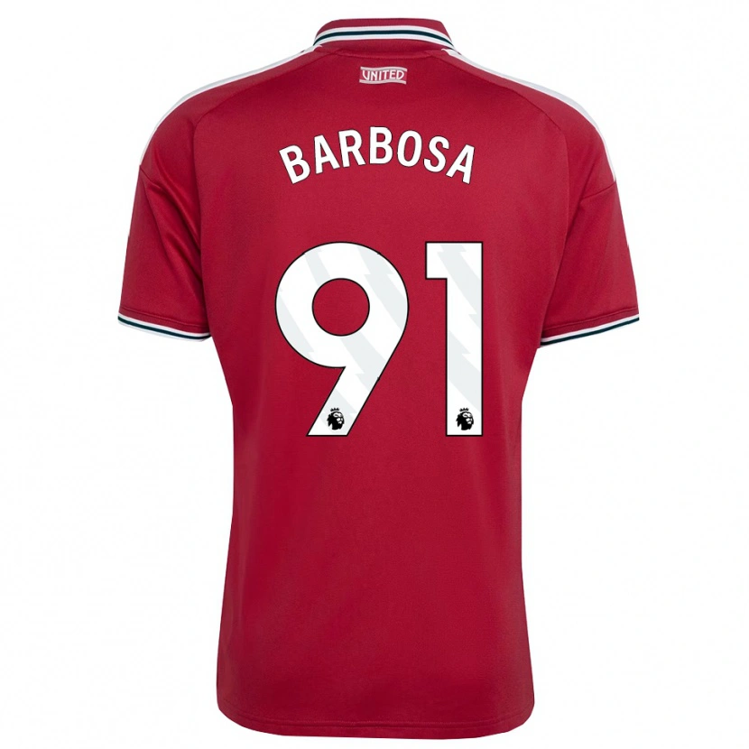 Danxen Niño Camiseta Neithan Barbosa #91 Rojo Amarillo Blanco 1ª Equipación 2026/27 La Camisa