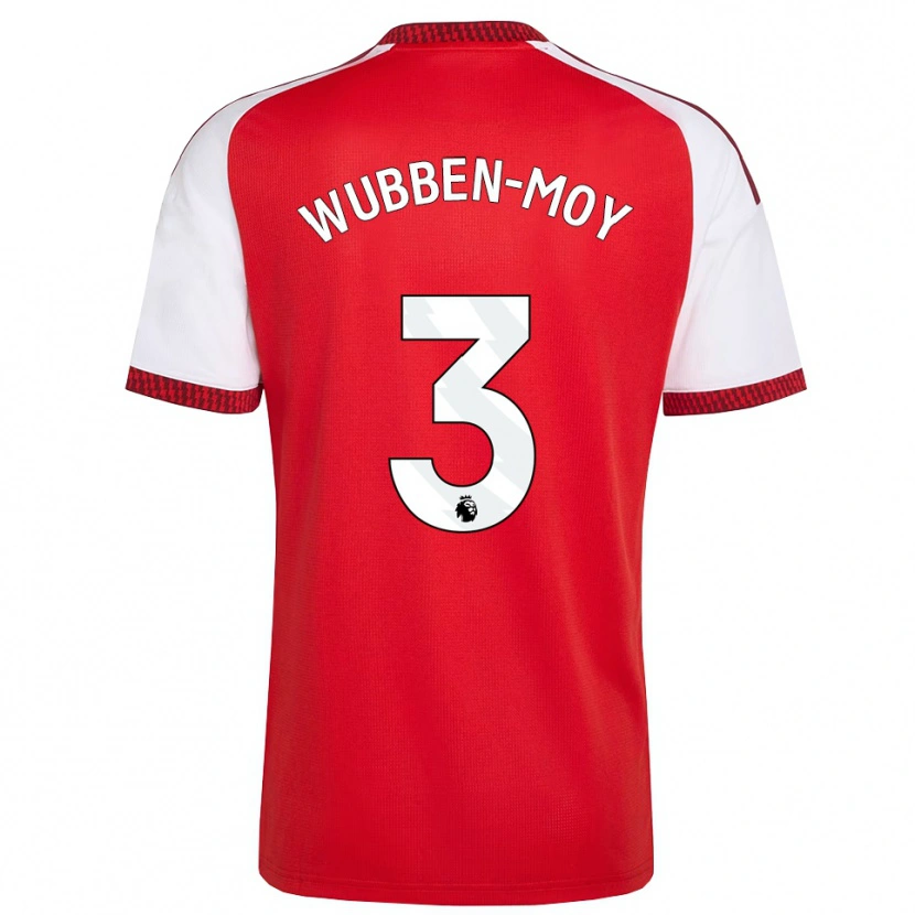 Danxen Niño Camiseta Lotte Wubben-Moy #3 Rojo Blanco Negro 1ª Equipación 2026/27 La Camisa