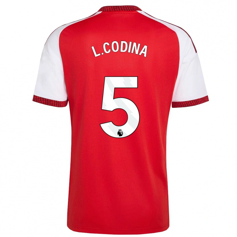 Danxen Niño Camiseta Laia Codina #5 Rojo Blanco Negro 1ª Equipación 2026/27 La Camisa