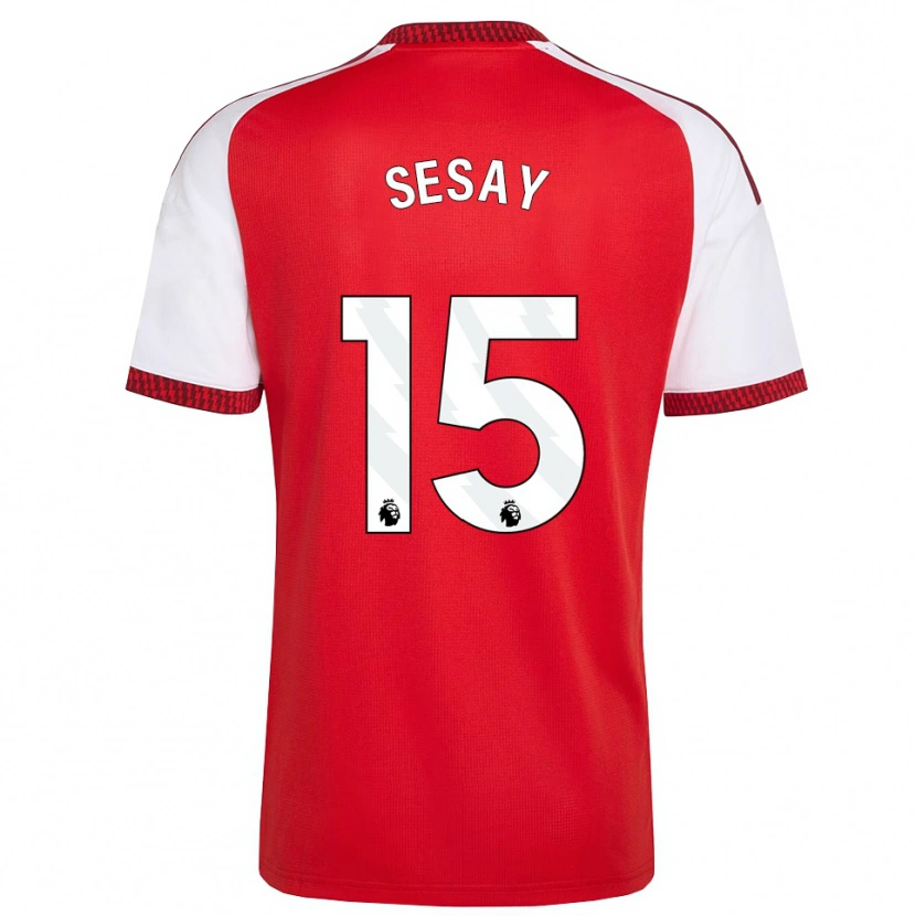 Danxen Niño Camiseta Joshua Sesay #15 Rojo Blanco Negro 1ª Equipación 2026/27 La Camisa