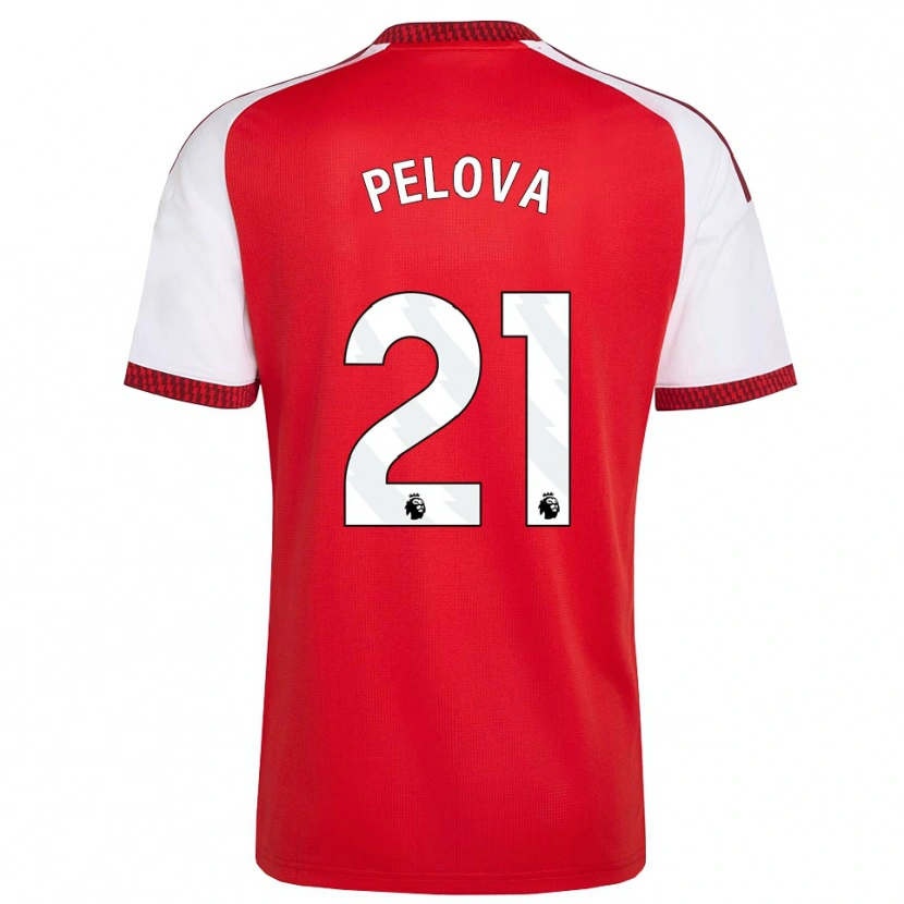 Danxen Niño Camiseta Victoria Pelova #21 Rojo Blanco Negro 1ª Equipación 2026/27 La Camisa