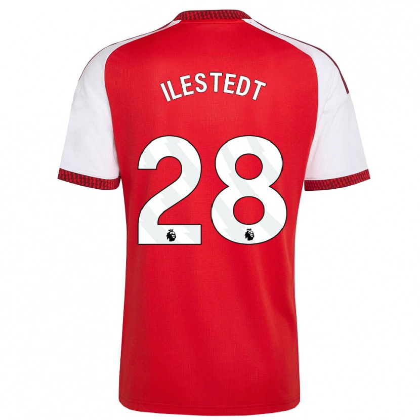 Danxen Niño Camiseta Amanda Ilestedt #28 Rojo Blanco Negro 1ª Equipación 2026/27 La Camisa
