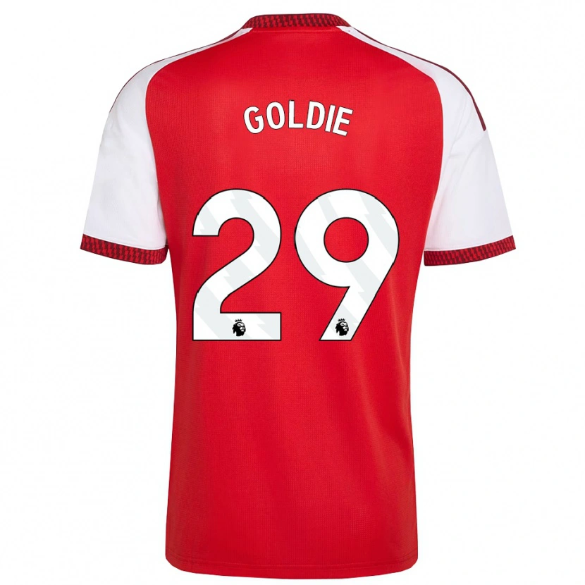 Danxen Niño Camiseta Teyah Goldie #29 Rojo Blanco Negro 1ª Equipación 2026/27 La Camisa