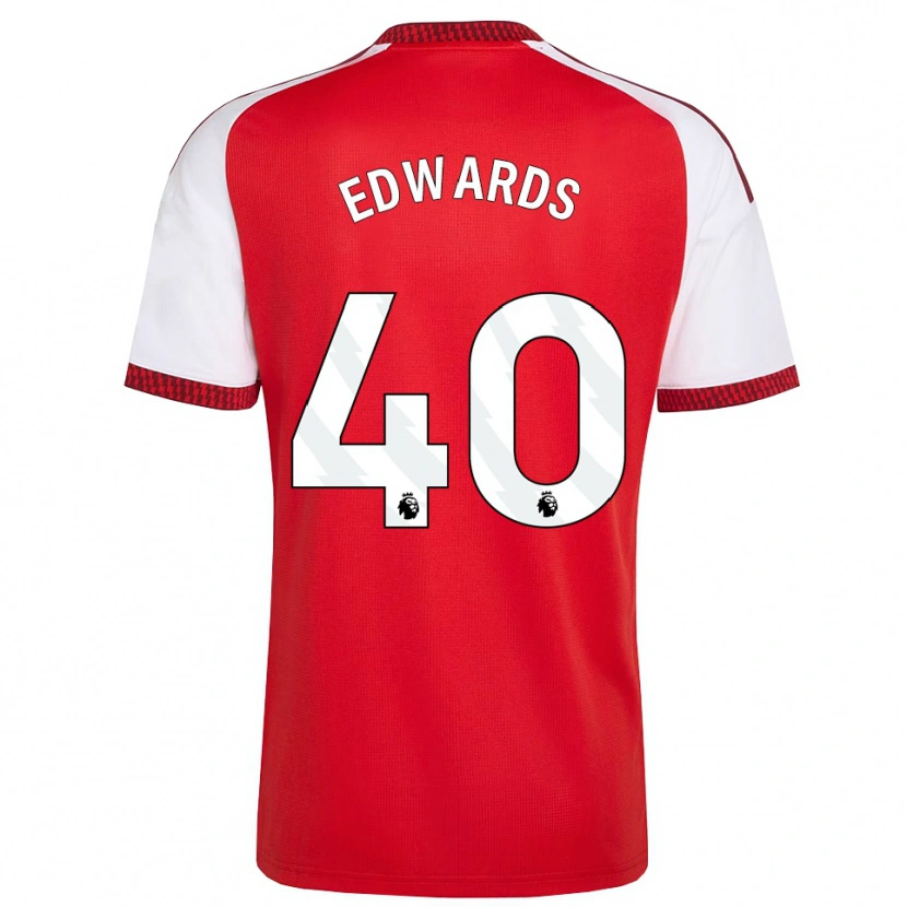 Danxen Niño Camiseta Khayon Edwards #40 Rojo Blanco Negro 1ª Equipación 2026/27 La Camisa