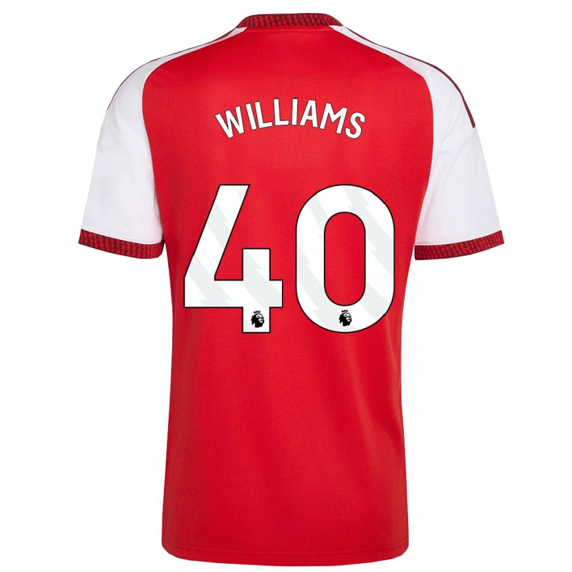 Danxen Niño Camiseta Naomi Williams #40 Rojo Blanco Negro 1ª Equipación 2026/27 La Camisa