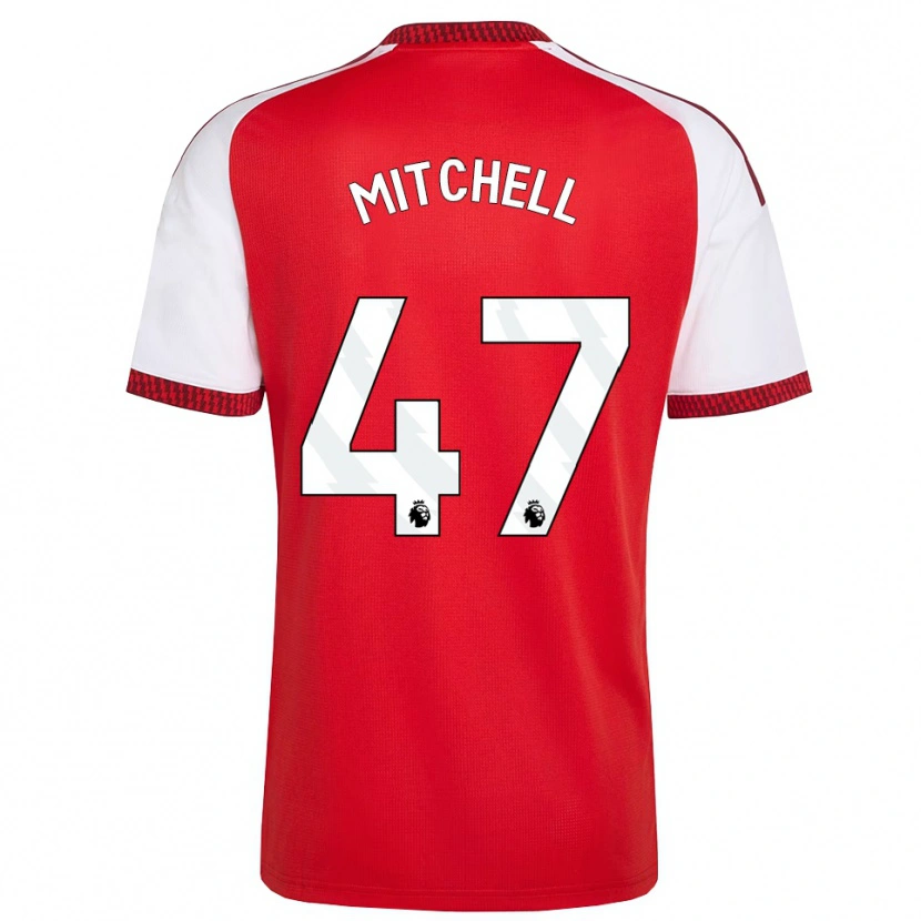 Danxen Niño Camiseta Remy Mitchell #47 Rojo Blanco Negro 1ª Equipación 2026/27 La Camisa