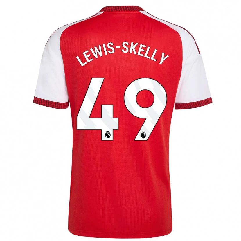 Danxen Niño Camiseta Myles Lewis-Skelly #49 Rojo Blanco Negro 1ª Equipación 2026/27 La Camisa