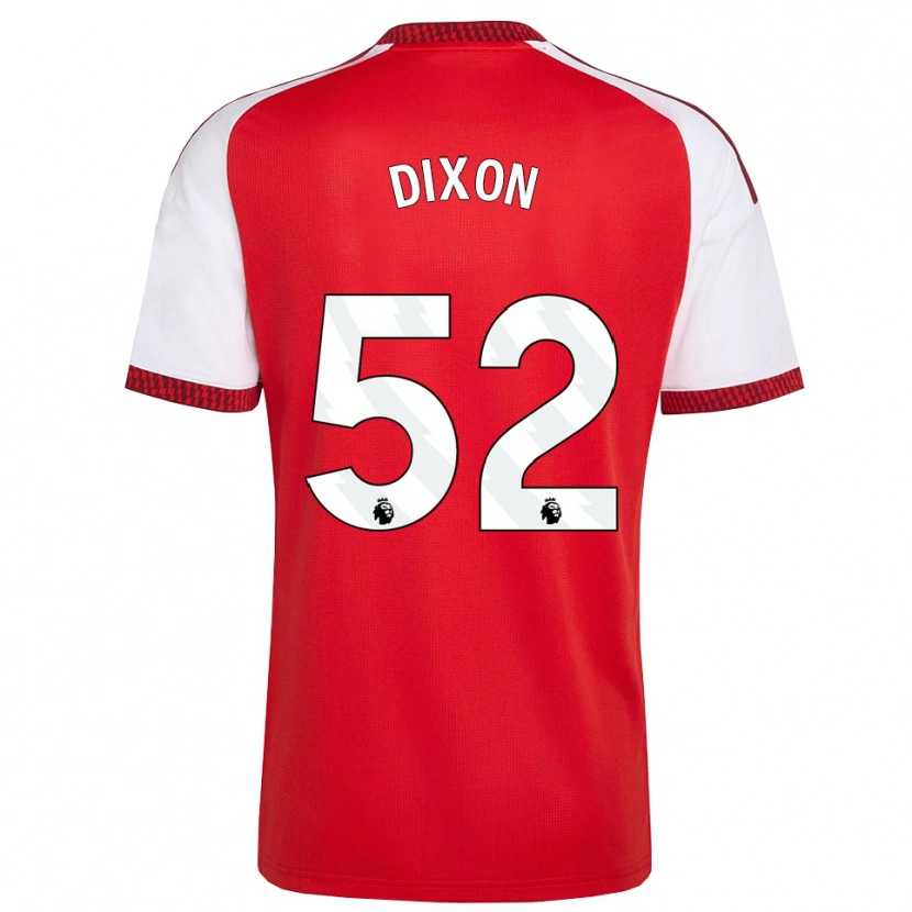 Danxen Niño Camiseta Jaden Dixon #52 Rojo Blanco Negro 1ª Equipación 2026/27 La Camisa