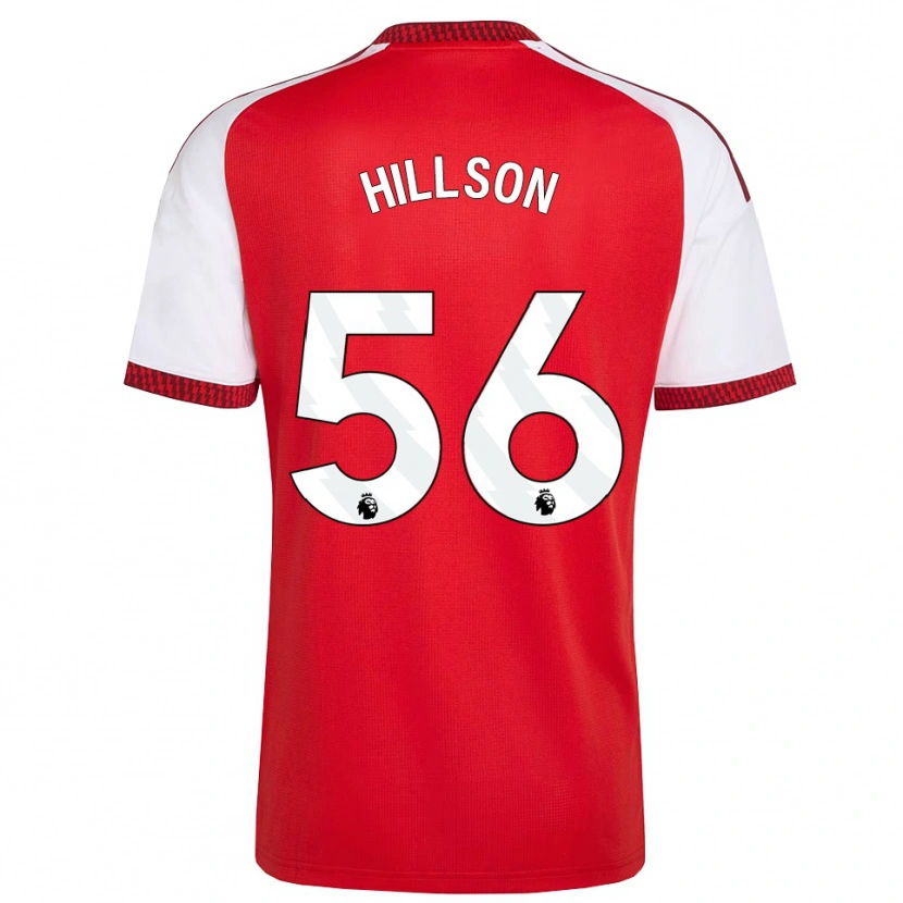 Danxen Niño Camiseta James Hillson #56 Rojo Blanco Negro 1ª Equipación 2026/27 La Camisa