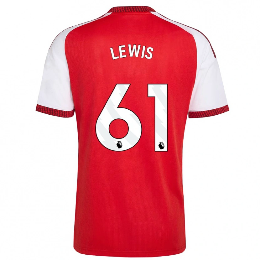 Danxen Niño Camiseta George Lewis #61 Rojo Blanco Negro 1ª Equipación 2026/27 La Camisa