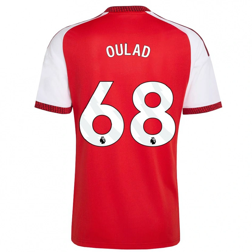 Danxen Niño Camiseta Salah-Eddine Oulad M'hand #68 Rojo Blanco Negro 1ª Equipación 2026/27 La Camisa