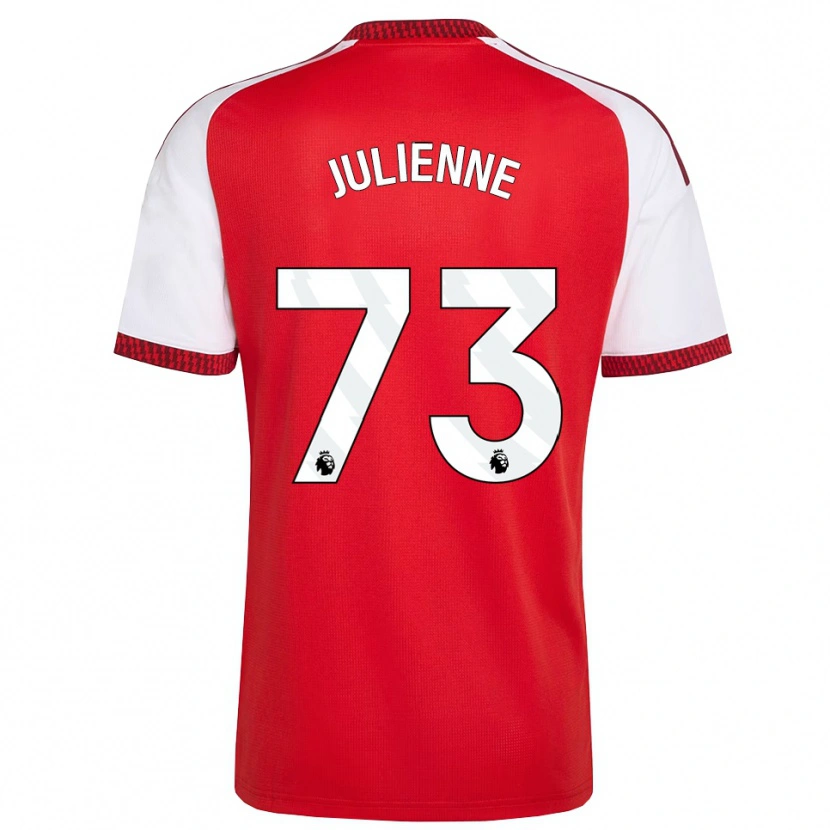 Danxen Niño Camiseta Theo Julienne #73 Rojo Blanco Negro 1ª Equipación 2026/27 La Camisa