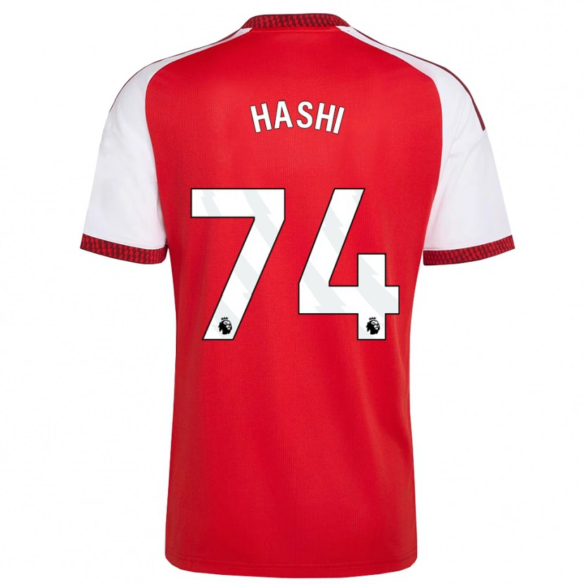 Danxen Niño Camiseta Maalik Hashi #74 Rojo Blanco Negro 1ª Equipación 2026/27 La Camisa