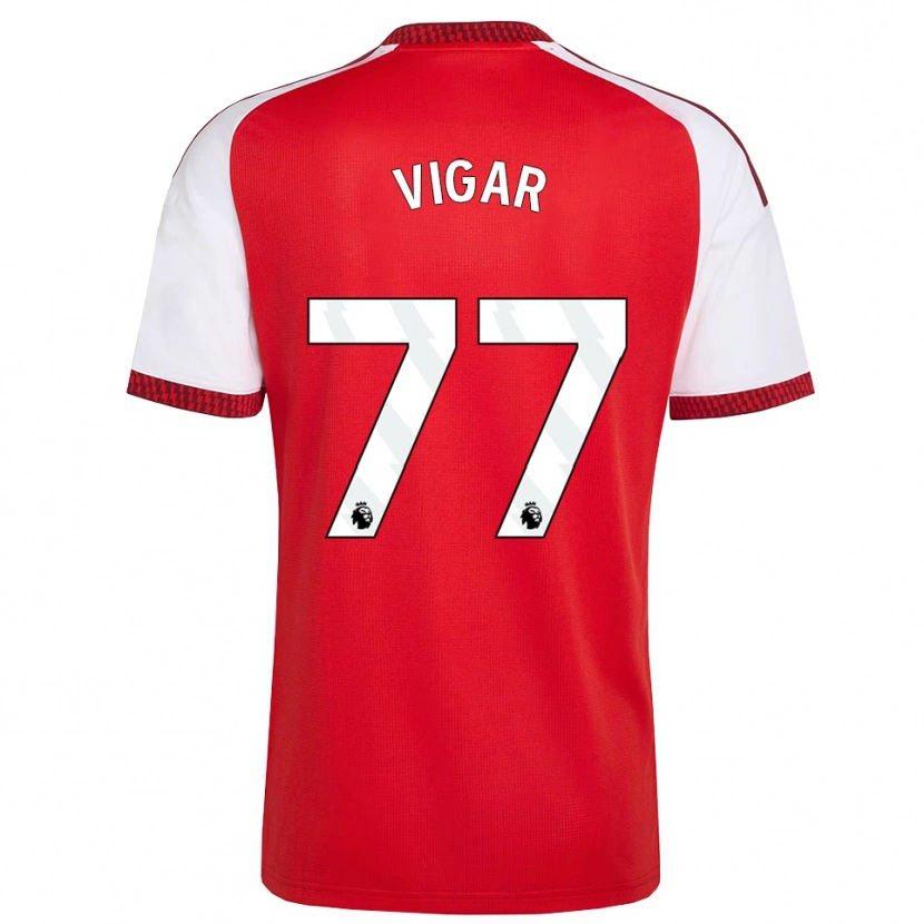 Danxen Niño Camiseta Billy Vigar #77 Rojo Blanco Negro 1ª Equipación 2026/27 La Camisa