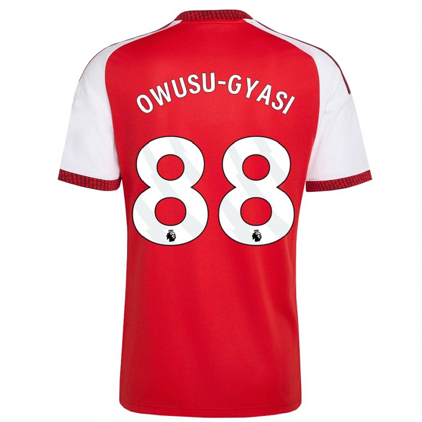 Danxen Niño Camiseta Abraham Owusu-Gyasi #88 Rojo Blanco Negro 1ª Equipación 2026/27 La Camisa