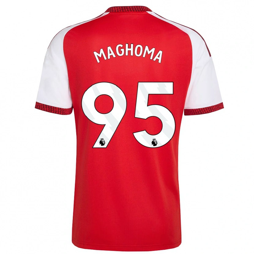 Danxen Niño Camiseta Jaden Maghoma #95 Rojo Blanco Negro 1ª Equipación 2026/27 La Camisa