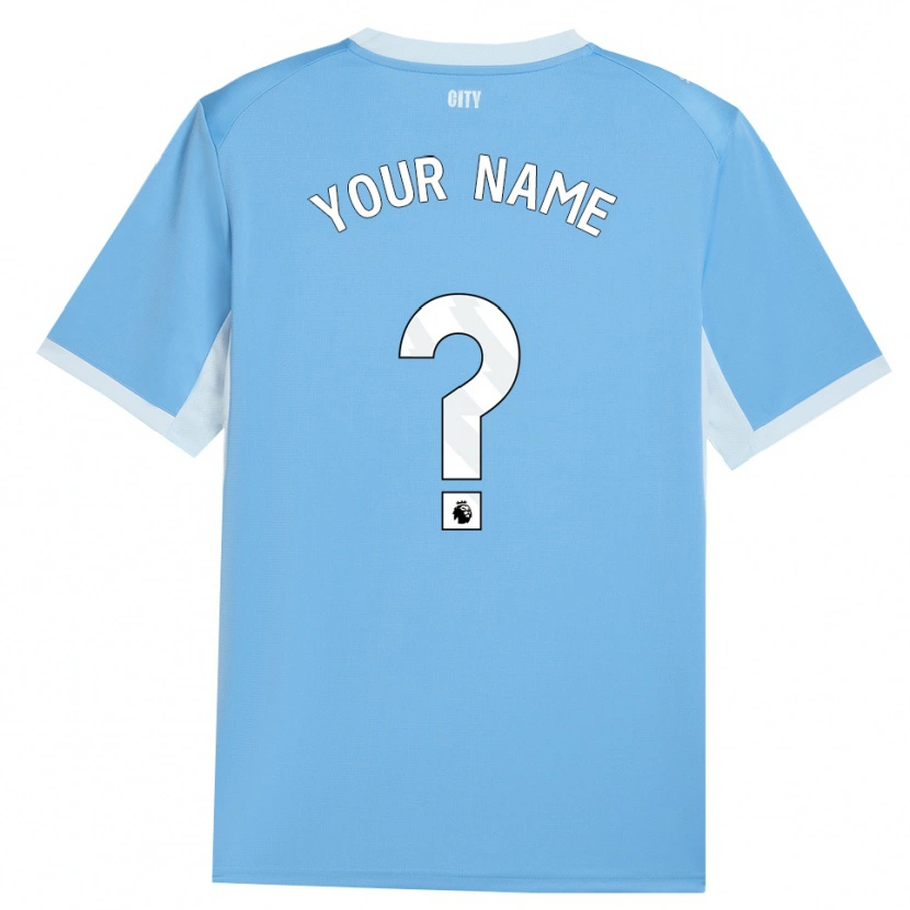 Danxen Niño Camiseta Su Nombre #0 Azulcieloclaro Blanco 1ª Equipación 2026/27 La Camisa