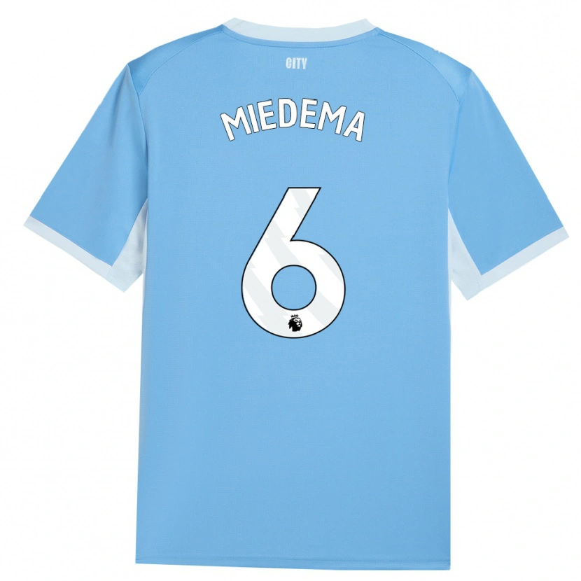 Danxen Niño Camiseta Vivianne Miedema #6 Azulcieloclaro Blanco 1ª Equipación 2026/27 La Camisa
