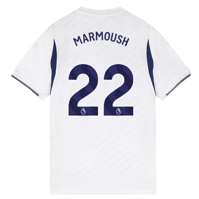 Danxen Niño Camiseta Omar Marmoush #22 Blanco Rojo Púrpura 1ª Equipación 2026/27 La Camisa