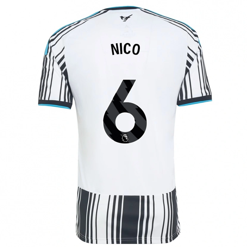 Danxen Niño Camiseta Nico González #6 Azulcielo Negro Blanco 1ª Equipación 2026/27 La Camisa