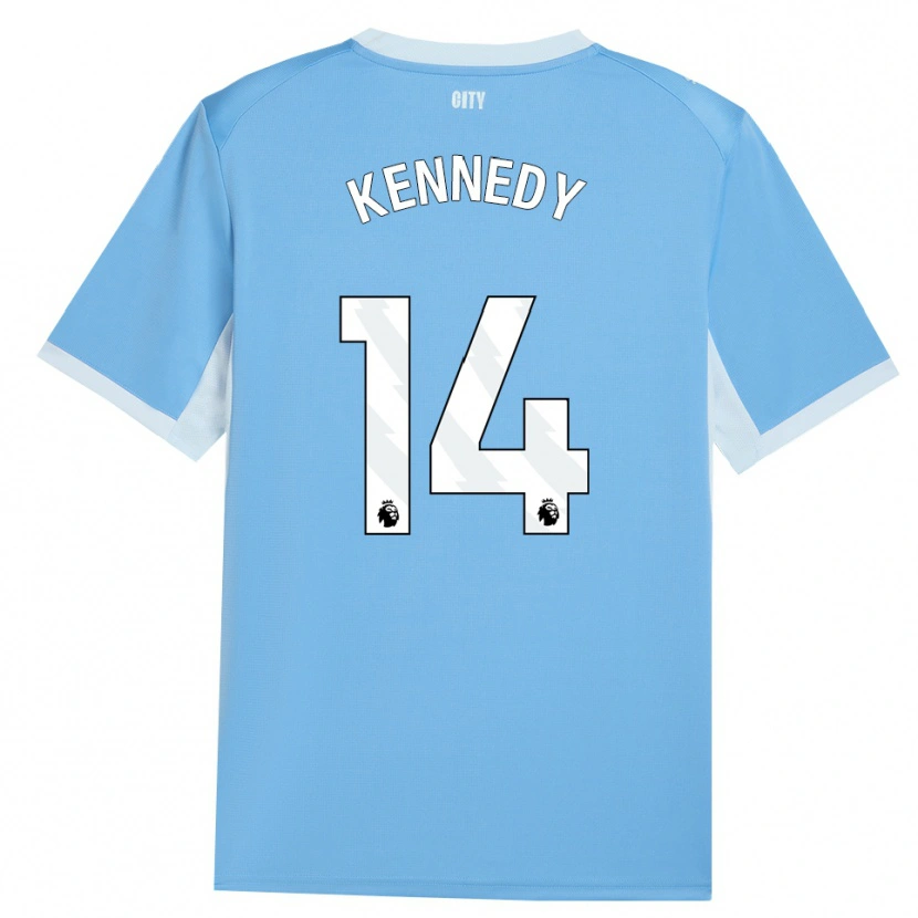 Danxen Niño Camiseta Alanna Kennedy #14 Azulcieloclaro Blanco 1ª Equipación 2026/27 La Camisa