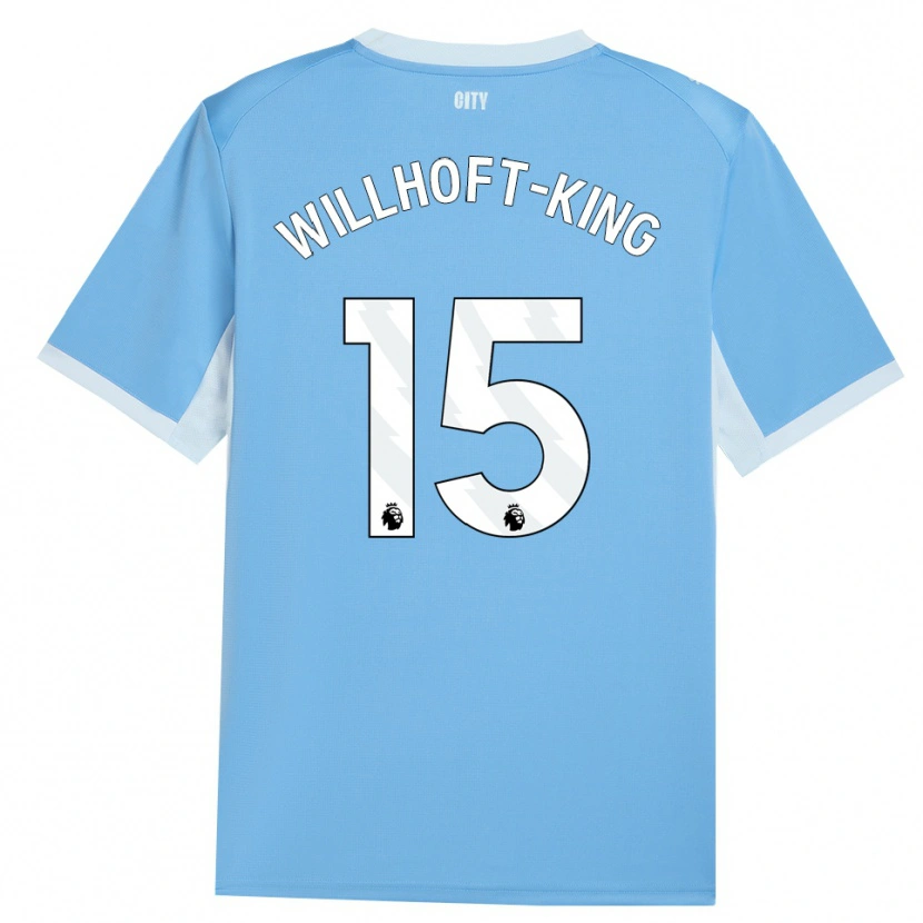 Danxen Niño Camiseta Han Willhoft-King #15 Azulcieloclaro Blanco 1ª Equipación 2026/27 La Camisa