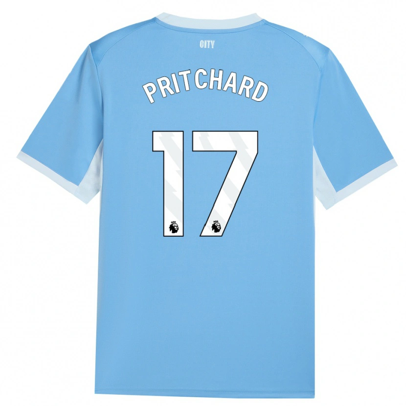 Danxen Niño Camiseta Poppy Pritchard #17 Azulcieloclaro Blanco 1ª Equipación 2026/27 La Camisa