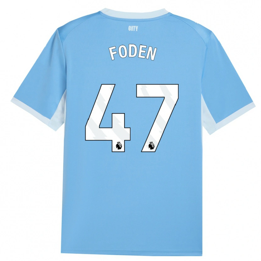 Danxen Niño Camiseta Phil Foden #47 Azulcieloclaro Blanco 1ª Equipación 2026/27 La Camisa