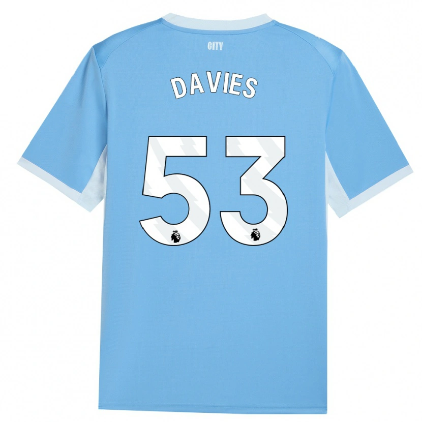 Danxen Niño Camiseta Mayzee Davies #53 Azulcieloclaro Blanco 1ª Equipación 2026/27 La Camisa