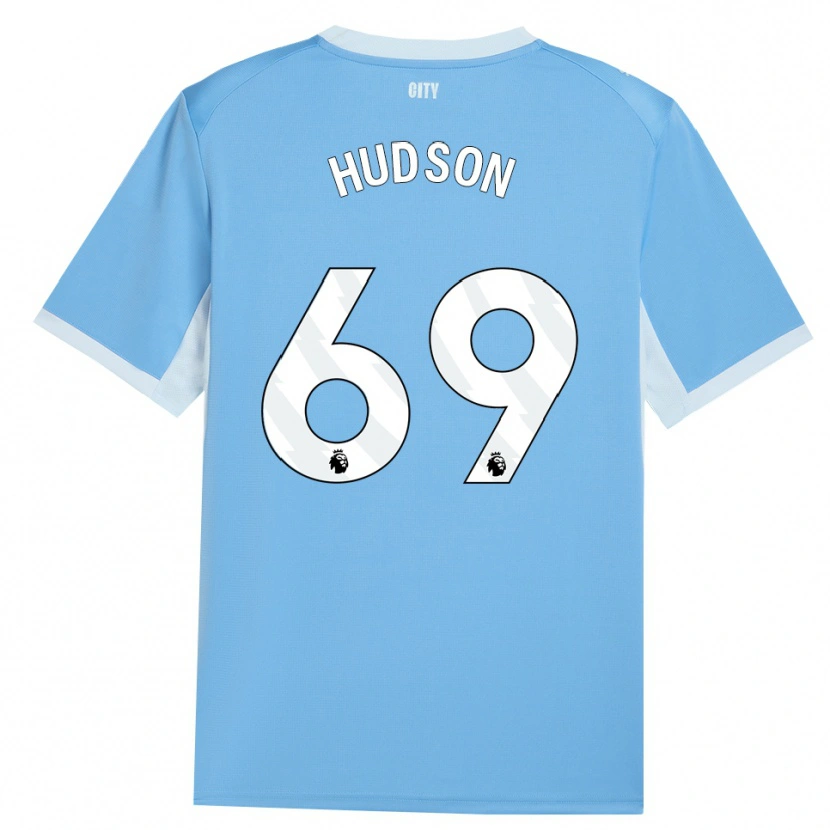 Danxen Niño Camiseta Max Hudson #69 Azulcieloclaro Blanco 1ª Equipación 2026/27 La Camisa