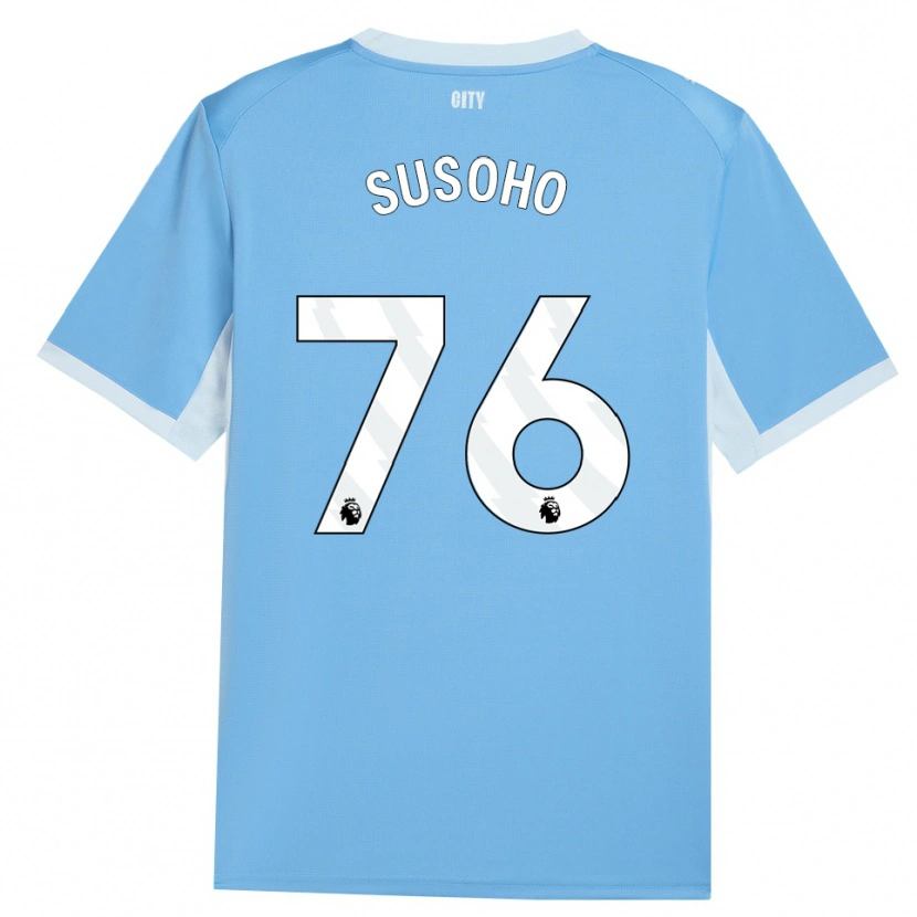 Danxen Niño Camiseta Mahamadou Susoho #76 Azulcieloclaro Blanco 1ª Equipación 2026/27 La Camisa