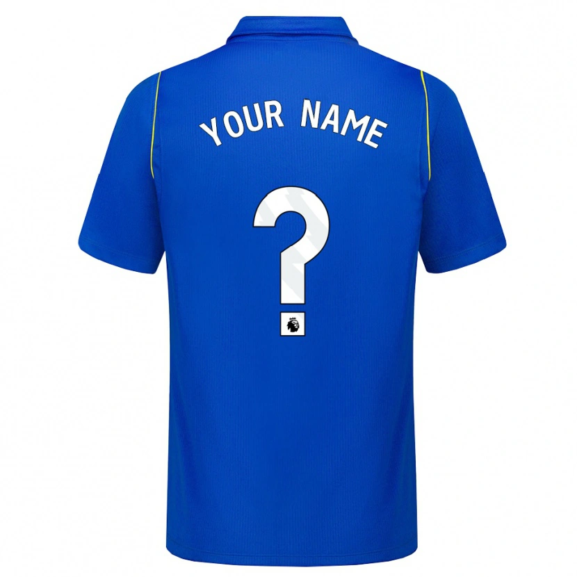 Danxen Niño Camiseta Su Nombre #0 Azul Amarillo 1ª Equipación 2026/27 La Camisa
