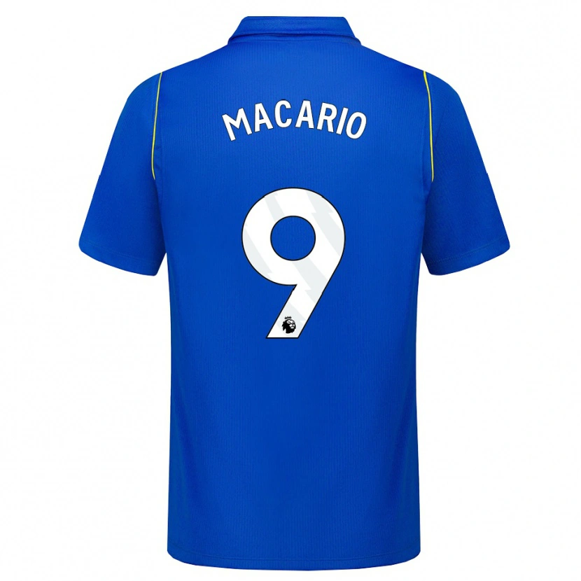 Danxen Niño Camiseta Catarina Macario #9 Azul Amarillo 1ª Equipación 2026/27 La Camisa