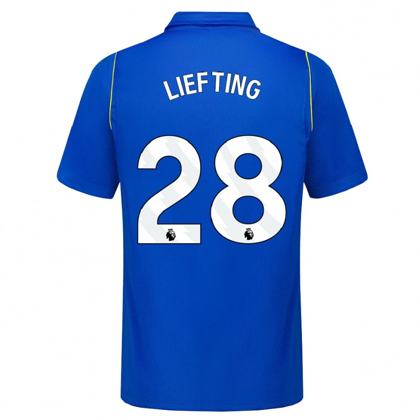 Danxen Niño Camiseta Femke Liefting #28 Azul Amarillo 1ª Equipación 2026/27 La Camisa